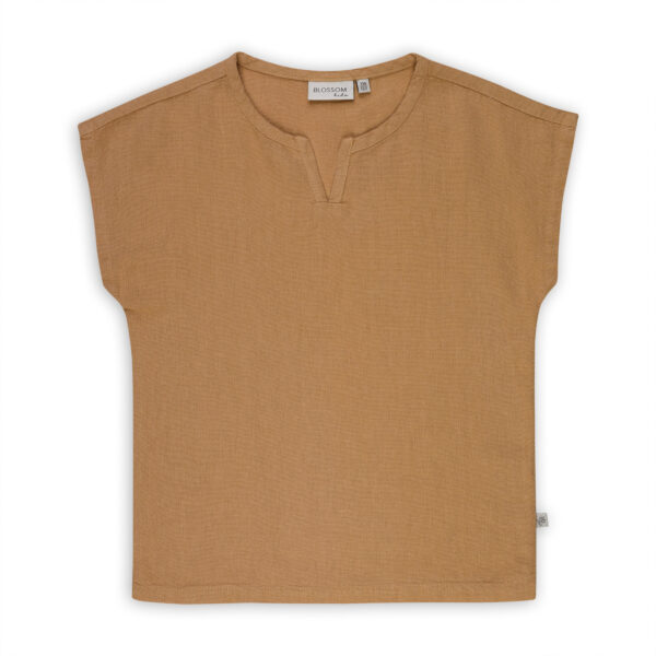 Oversized Linen Shirt Sand Blsm Ss22