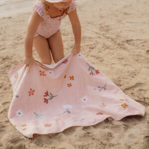 125117 Beach Towel Little Pink Flowers (5)