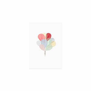 Pk 210 Aquarellkarte Balloons Freisteller
